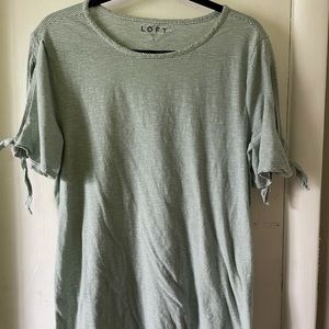 LOFT striped t-shirt with tie sleeves